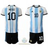 Maglia ufficiale Argentina Lionel Messi 10 Casa Mondiali 2022 per Bambino